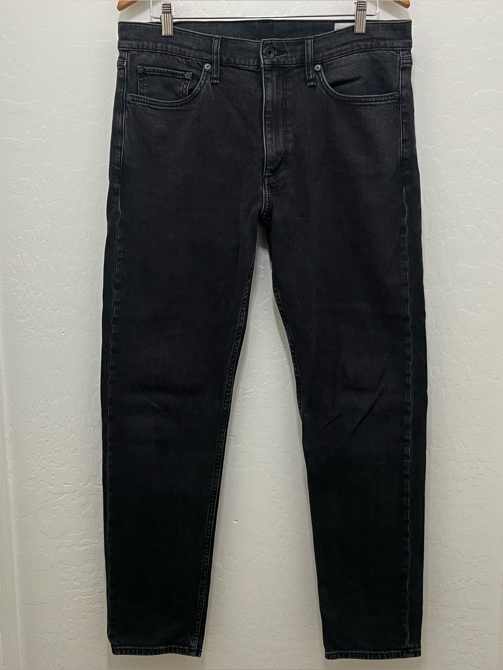 rag & bone Fit 2 Slim Fit Jeans Men's 34x32 Washed Black, Stretch